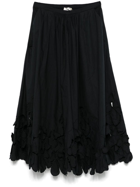 FORTE FORTE FLORAL APPLIQUE SKIRT